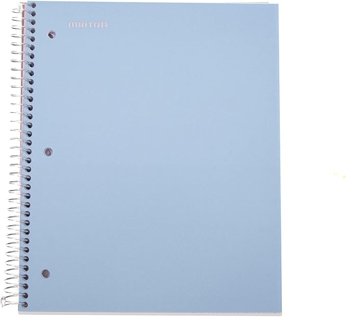 Mintra Office Durable Spiral Notebooks, 1 Subject, (Spring Pink, Sun Yellow, Arctic Ice, College Ruled 3pk)