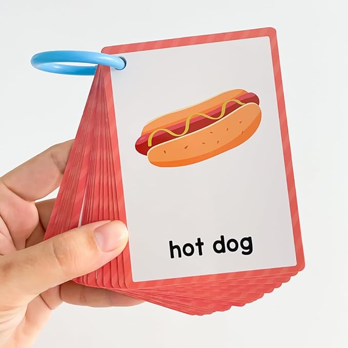 Lachilly Foods English Words Learning Flashcards, High Frequency Words, Beginning Reading, Kindergarten to 1st Grade, ESL Teaching Materials, Autism Learning Materials, Vocabulary Building, 20 Cards,