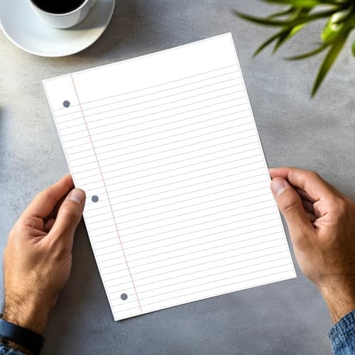 PARTH IMPEX Loose Leaf Paper College Ruled, 450 Sheets, 3 Hole Punched