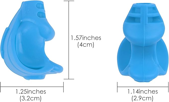 7PCS Kids Pencil Grips, Ergonomic Silicone Writing Aid for Children, Toddlers & Preschoolers, Handwriting Training Grip for Right & Left Hand (Blue)