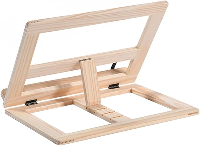 TEHAUX 1pc Wooden Reading Rack Versatile Book Holder for Desk Sofa Bed Compact and Design for Students and Adults Supports Tablets and More