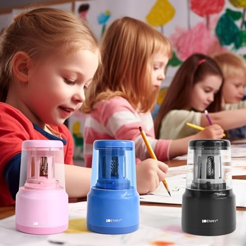 Electric Pencil Sharpener, Heavy-Duty Helical Blade, USB/Battery Operated for No.2 & Colored Pencils in School/Office/Home