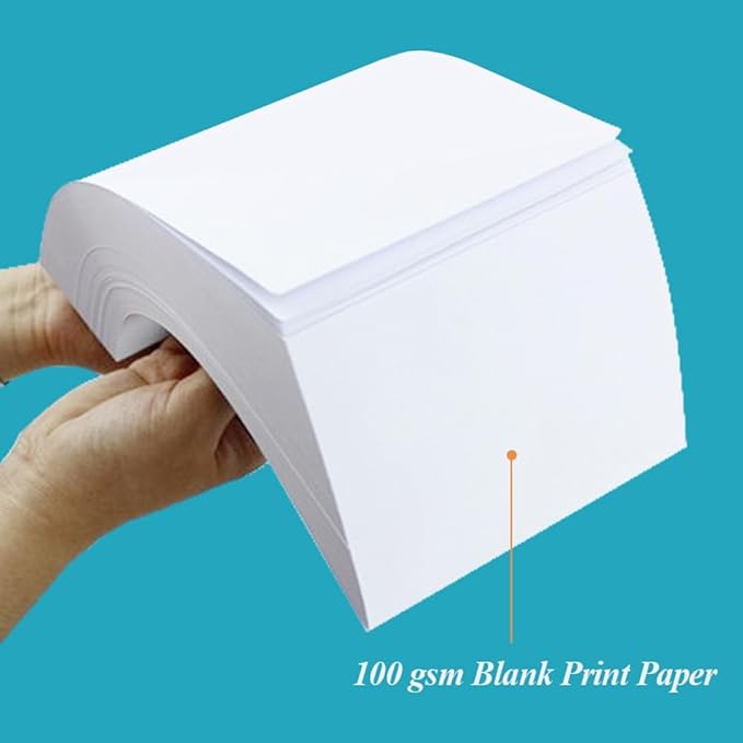 (5-Pack) 11" x 17" Printer Paper - 45Sheets/90Pages Blank Papers, DIY Template Printing in Office/Home/School, Ledger 100gsm Recycled Paper