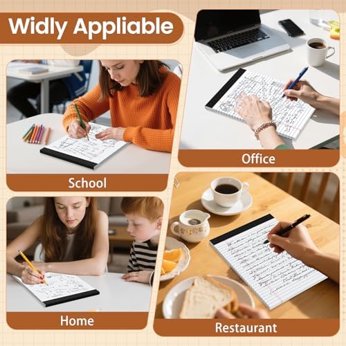 Legal Pads 8.5 X11.75, Narrow Ruled Notepads, 6 Pack White Legal Pads