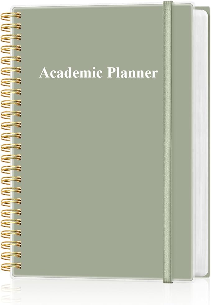 Academic Planner for 2026-2027 or Anytime - Undated Weekly Student Planner For Homeschool, High School, College & Nursing Students, 200 Pages, 5.8" x 8.5", Green