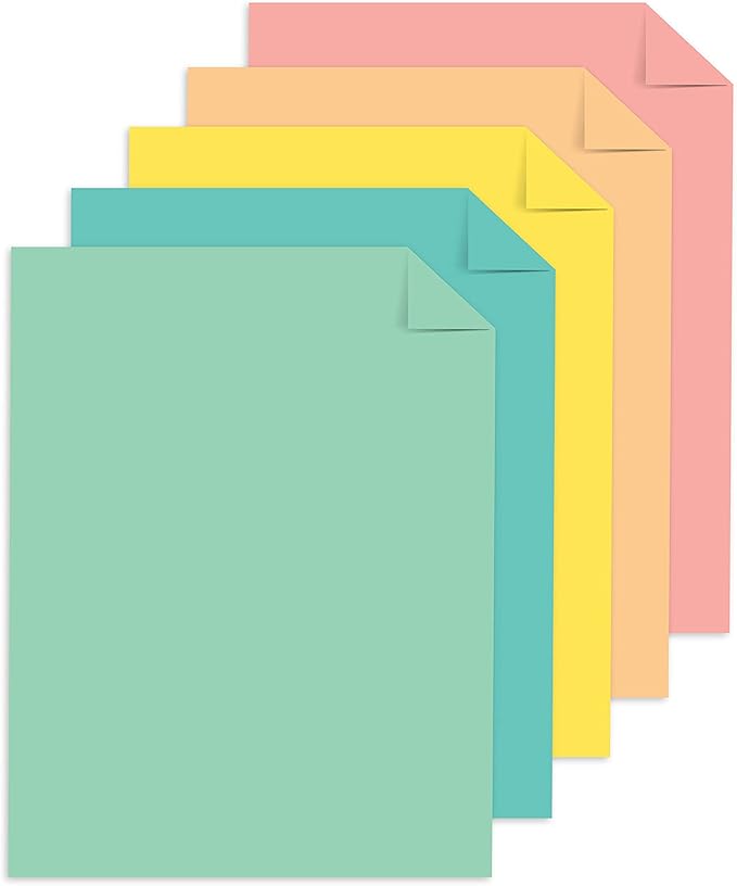 Astrobrights Colored Paper, 625 Sheets, 24 lb./89 gsm, 8.5" x 11" | Punchy Pastel 5-Color | Pack of 2 | Mega Collection