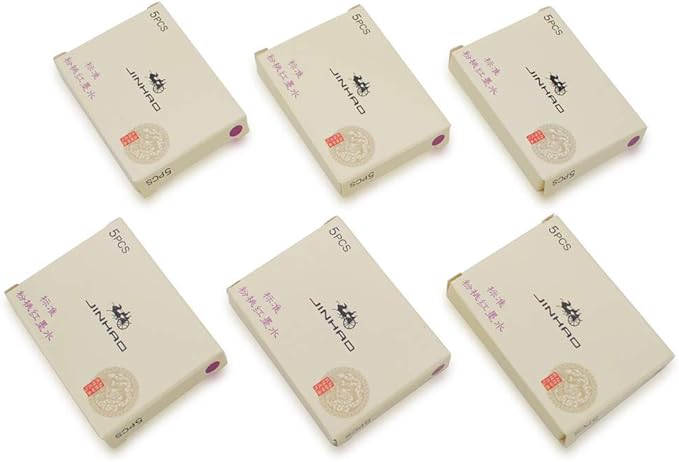 30pcs JINHAO Ink Cartridges Fountain Pen Refills for JINHAO and Baoer Pen Standard Size (Pink)
