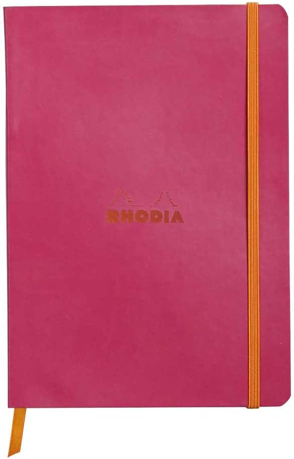 Rhodia Rhodiarama SoftCover Notebook - 80 Dots Sheets - 6 x 8 1/4 - Raspberry Cover