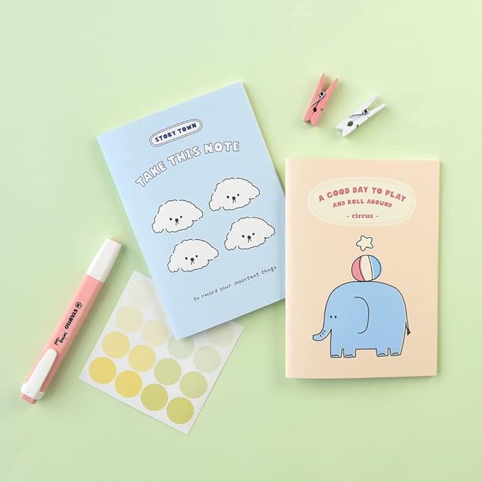 Monolike Mini STORY TOWN Grid Note 6P SET - 105x148mm, 48pages