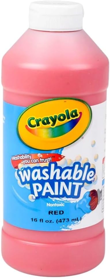 Crayola Washable Paint, Red, 16oz