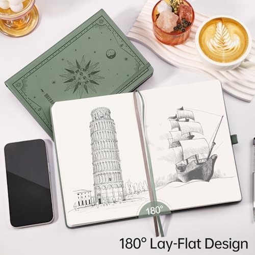EMSHOI Blank Journal Notebook, 192 Pages, A5 Size (5.7'' x 8.3'')
