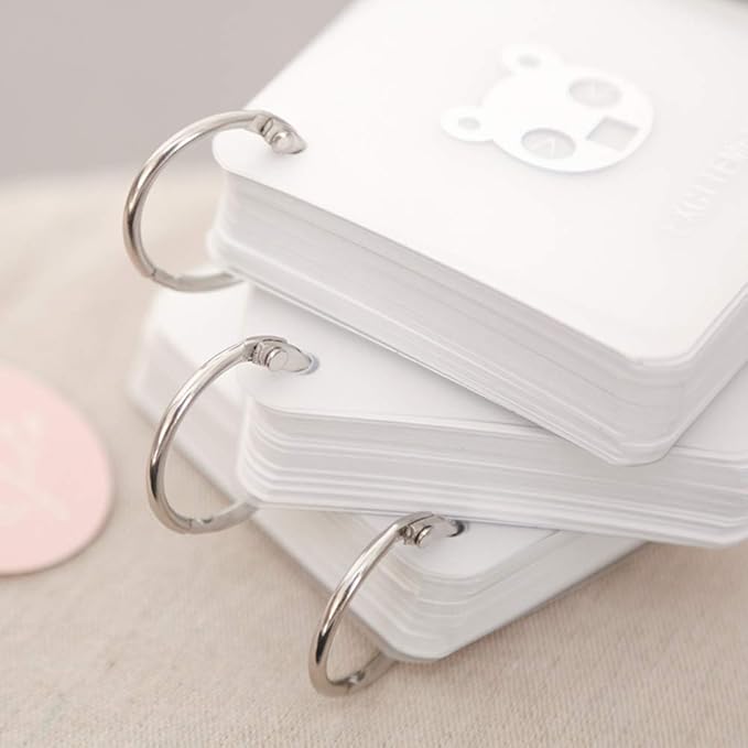 Antner 1 Inch Loose Leaf Binder Rings, 50 Pack Nickel Plated Small Metal Office Book Rings Keychain Keyrings for Paper, Index Cards, Flashcards, Scrapbooks, Home and Office Documents Organization