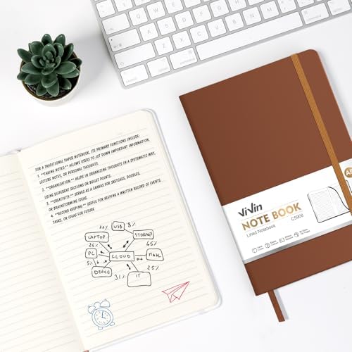 ViVin 3 Pack A5 Hardcover Lined Notebook,192 pg College Ruled 5.5x8.3