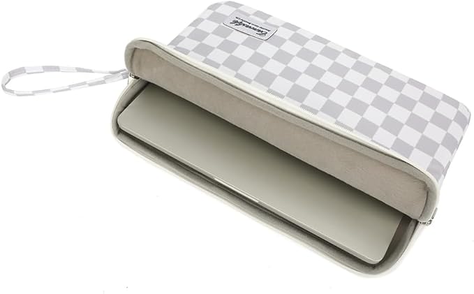 Canvaslife 13.3-Inch Laptop Case, Shockproof, Waterproof and Protective Travel Sleeve Compatible with MacBook Air, MacBook Pro, HP, Lenovo, Dell Inspiron 13-13.3-Inch Laptops (Grey Checker)
