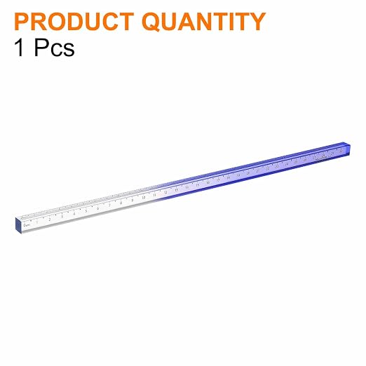 HARFINGTON Acrylic Clear Straight Rulers 30cm Metric Transparent Gradient Three-Dimensional Plastic Ruler Square Cube Measuring Tool for Classroom Office, Blue