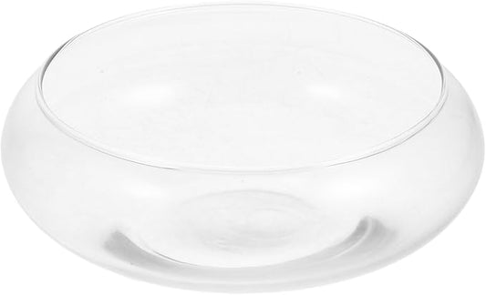 GANAZONO Clear Fish Bowl Vase Bubble Bowl Round Shallow Planter Glass Hydroponic Planter Floral Container for Table Centerpiece Wedding Event 15cm