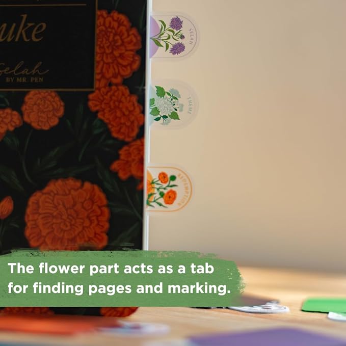 Mr. Pen- Plastic Transparent Bible Sticky Notes, 10 Pads, 200 Sheets, Botanical Design, Bible Journaling Supplies, Plastic Sticky Notes, Water Resistant, Easy Peel, Removable, Bible Study Essentials