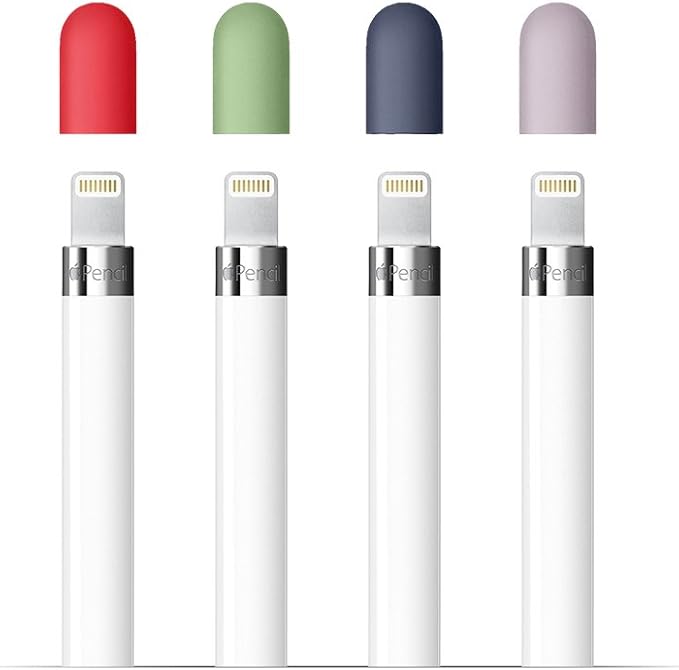 Compatible with Apple Pencil Cap - 4 Colors Combo, Midnight Blue, Lavender, Mint, Red