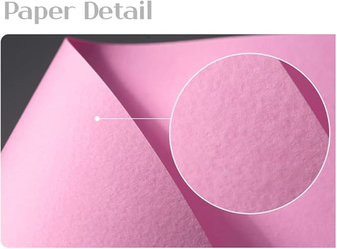 PPAPPAPPIYO 50 Pack 3x5 Colored Index Cards, 180gsm Premium Textured Blank Flash Cards, Heavyweight Cardstock for Study, Recipes, and DIY Crafts (pink)