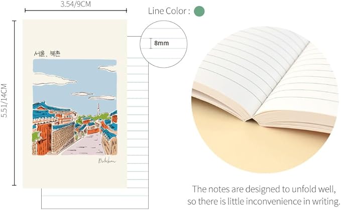 Monolike Seoul Paperback Line Notebook - 03. Bukchon_Design note, Mini note, Simple note, Notebook, 192 Pages, 4.13x6.69