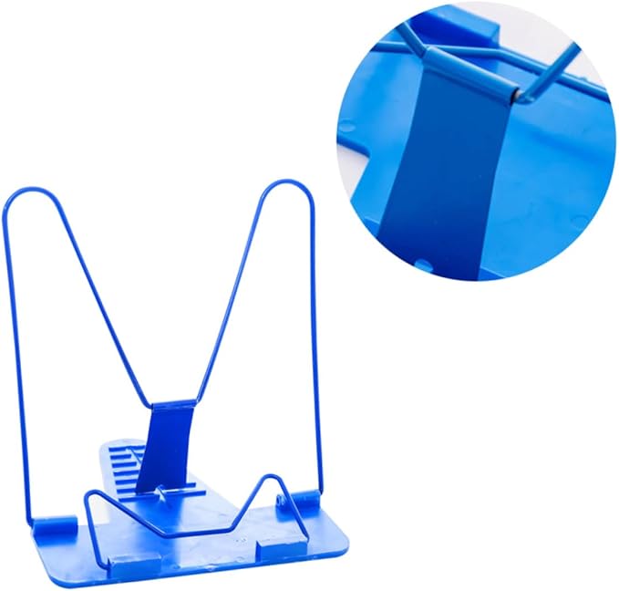 2PCS Adjustable Multi-Purpose Reading Book Stand Blue Portable Lightweight Book Bracket with - Angle for Home Study Office Dorm Library Use Smooth Rounded Surface Prevents Reading