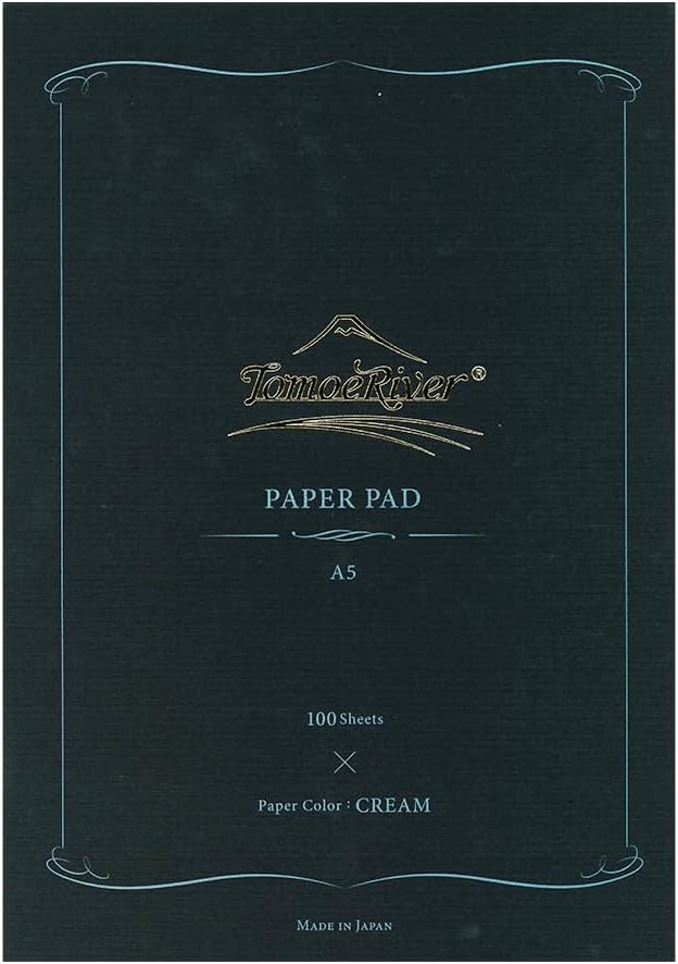 Tomoe River FP 52gsm Glue-bound Paper Pad by SANZEN, 5.85 x 8.27 Inches (A5-size), Cream, 100 Sheets (SR-A5LC)