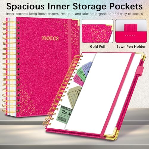 Hardcover Spiral Notebook with Tabs & Dividers, 8"x10" 5 Subject
