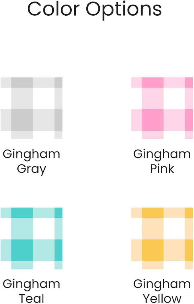Name Bubbles - Kids Custom Name Labels for Daycare, School, Camp (102 Labels) - Personalized Waterproof Name Stickers for Clothes Tags, Lunch Boxes, Water Bottles, & School Supplies (Gingham)