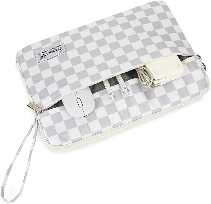 Canvaslife 13.3-Inch Laptop Case, Shockproof, Waterproof and Protective Travel Sleeve Compatible with MacBook Air, MacBook Pro, HP, Lenovo, Dell Inspiron 13-13.3-Inch Laptops (Grey Checker)