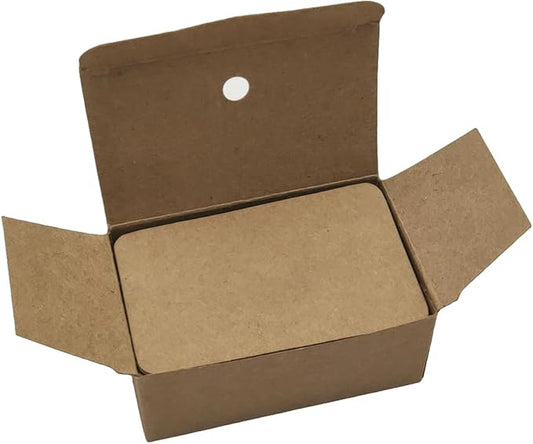 Blank Index Cards - 3.5x2" (9cmx5.2cm) - 200 PCS (2 Boxes, 100 Each) - Vibrant Colors for Study, Flash Cards, Business, Craft & Playing Cards (Kraft Brown)