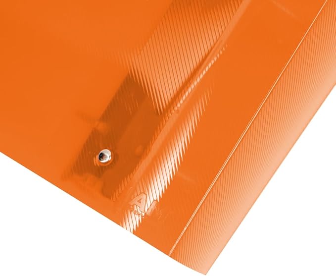 JAM PAPER Plastic 4 inch Binder - Orange 3 Ring Binder - Sold Individually