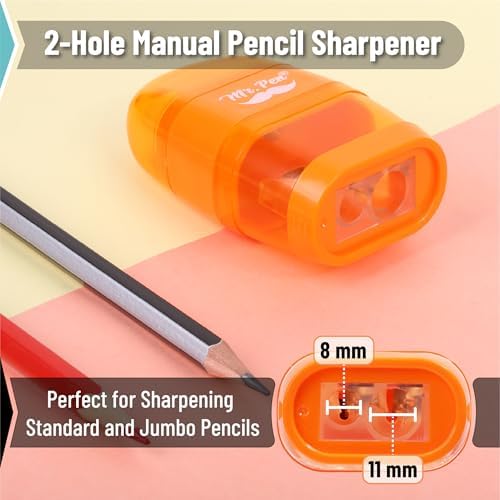 Mr. Pen- Pencil Sharpener & Eraser, 4 Pack