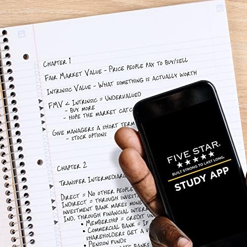 Five Star and National Wildlife Federation Spiral Notebook + Study App, 1 Subject, College Ruled Paper, 11" x 8-1/2", 80 Sheets, Forest Bear, 1 Count (820088FM)