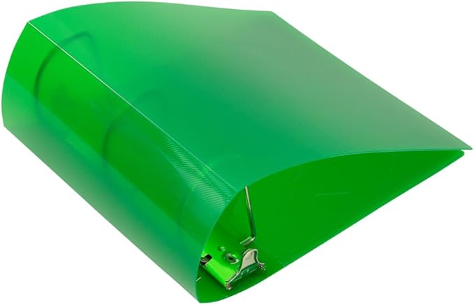 JAM PAPER Plastic 4 inch Binder - Green 3 Ring Binder - Sold Individually