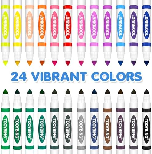 Washable Markers Bulk (72 Count, 3 Box), Broad Line Markers for Kids with Conical Tip, Assorted Colors, Drawing Essentials for School Classroom, Student Must Have for Coloring Book, Art Craft Supplies