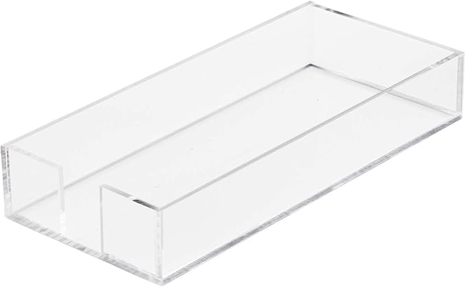 Santa Barbara Design Rectangular Acrylic Notepaper Holder with 125 Sheets Heavyweight Paper, 10" x 4.5", Just Sayin'