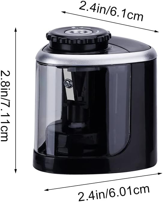 Electric Pencil Sharpeners Powerful Stall-Free Motor Portable Electric Battery Operated Pencil Sharpener Battery Powered Classroom Pencil Sharpeners for School Home Office Classroom