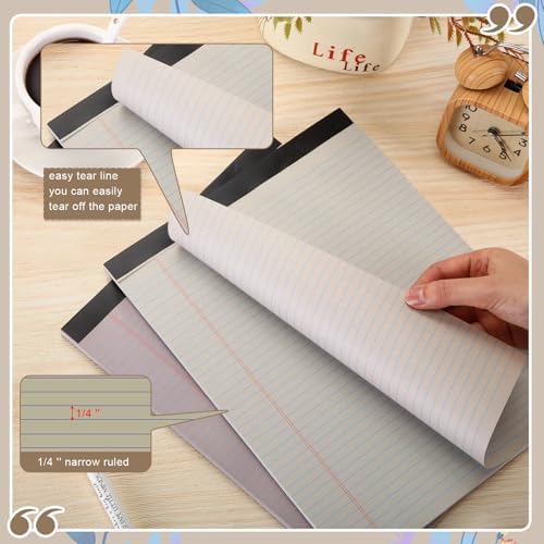 Fuutreo 8 Pcs Legal Pads 8.5 x 11 Colored Note Pads, Pastel Color