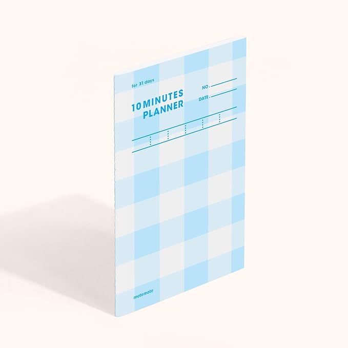 motemote 10-Minute Planner 31 DAYS – Undated Daily Planner with Time Blocking, Goal Setting & Reflection – Boost Productivity & Build Better Habits in Just 10 Minutes a Day, Lightweight & Portable, Study Plan, Color Chip Edition (Lucky Square)