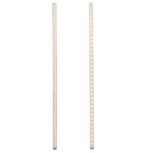 3 Pack Wooden Ruler,Natural Wood Stick Ruler with Hang Hole Metal Tips, 36 Inches Yardstick Meter Stick for Classroom,School,Clothing Measuring, Office,Engineers, Architects