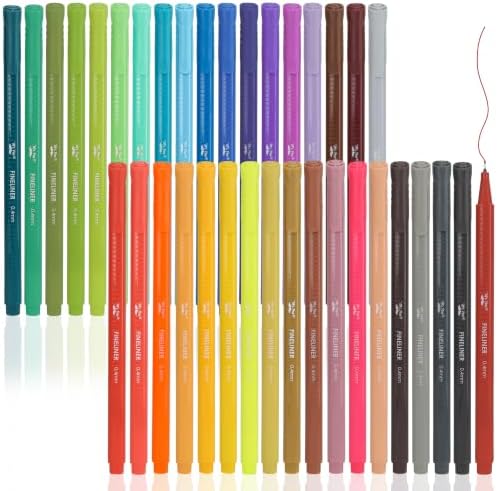 Mr. Pen- Colored Fineliner Pens, 36 Pack, 0.4mm Fine Tip