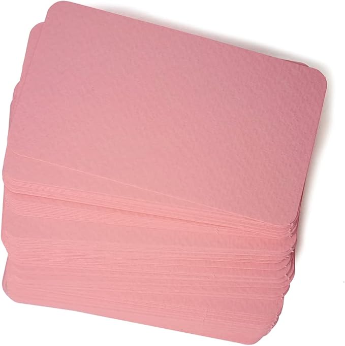 PPAPPAPPIYO 3.5x2 rounded corner index cards180gsm Thick Cardstock, Blank Colored Flash Cards for Study, Notes, Business Cards & Labels, Small Notecards 100 Pack (pink)