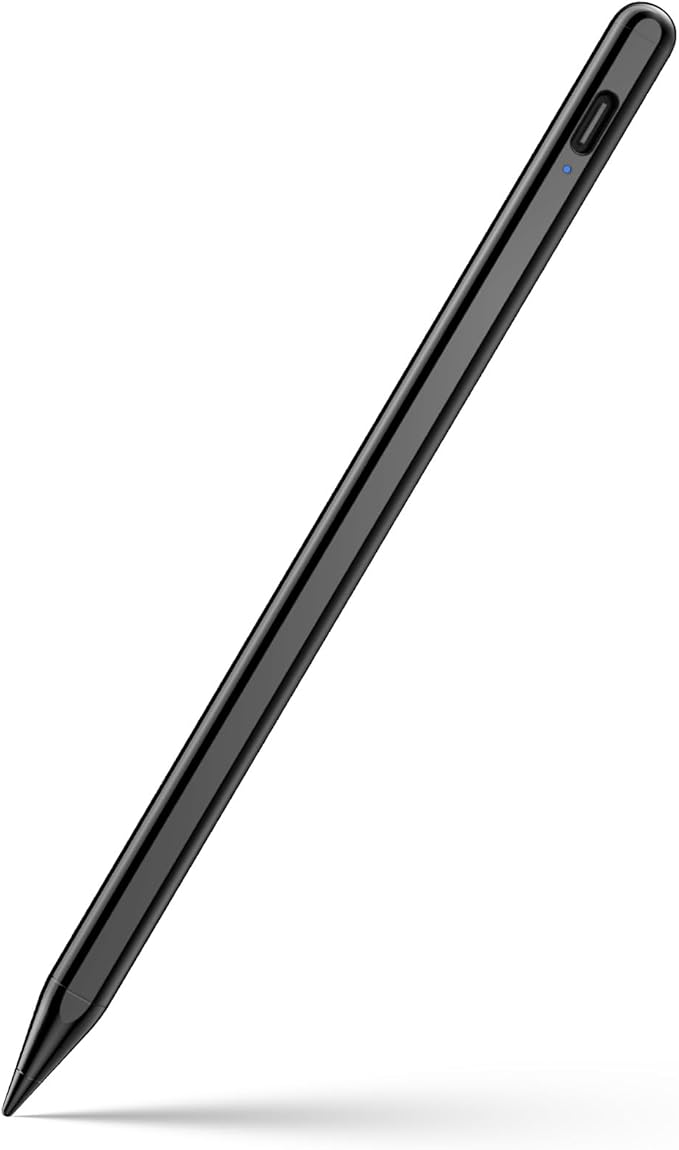 Stylus Pen for iPad 6th-11th Generation-2X Fast Charge Active Pencil Compatible with 2018-2026 Apple iPad Pro 11"/12.9"/M4, iPad Air 3/4/5/M2/M3/M4,iPad mini 5/6/7 Gen-Black