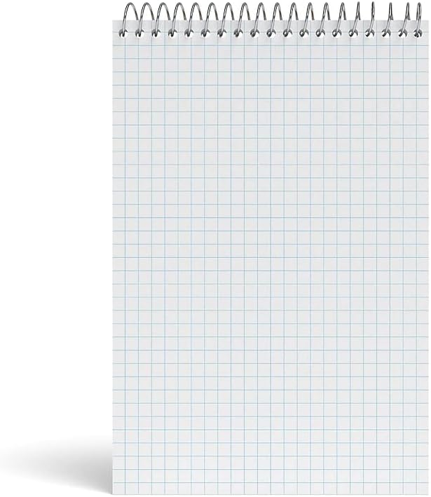 STAPLES Steno Pads, 6” x 9”, Graph Ruled, Cardstock Cover, 80 Sheets/Pad, 6‑Pack