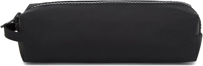 Pencil Case Soft School Pencil Pouch Bag for Easy Carry Stylish and Durable (Black)
