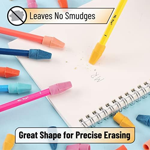 Mr. Pen- Pencil Eraser Toppers, 240 Pack, Vintage Colors, Cap Erasers
