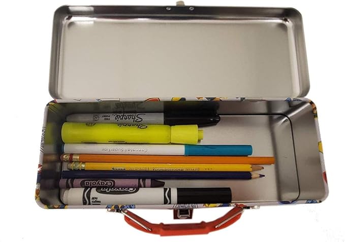 Minnie Pencil Box with Handle Tin Carry All
