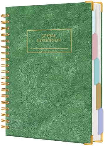 Yoment Hardcover Spiral Notebooks for Work 240 Pages Notebook with Dividers