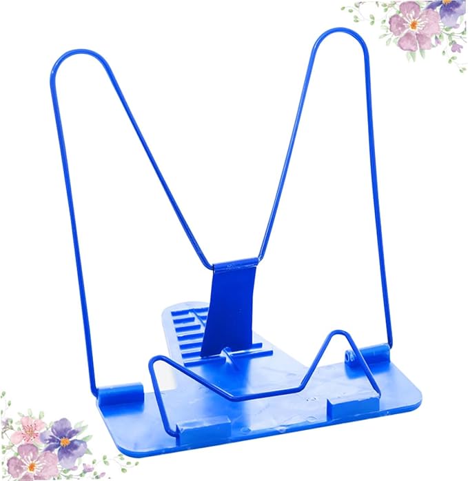 2PCS Adjustable Multi-Purpose Reading Book Stand Blue Portable Lightweight Book Bracket with - Angle for Home Study Office Dorm Library Use Smooth Rounded Surface Prevents Reading