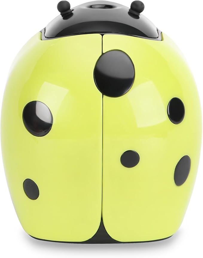 Ladybug Electric Pencil Sharpener – 4AA Battery, Ideal for No.2 and Colored Pencils Portable Pencil Sharpener for School, Home, and Crafts